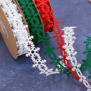 10 Ярдов нетканых материалов, Выдалбливают ленту в форме снежинки, для Рождественской вечеринки, букет, галстук, Декоративная подарочная упаковка, расходные материалы шириной 2,5 см