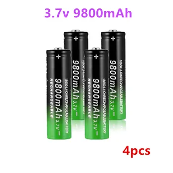 18650 batterie Hohe Qualität 9800mAh 3,7 V 18650 Li-Ion batterien Akku Für Taschenlampe Taschenlampe + Ladegerät