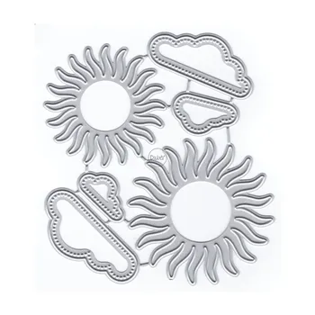 DzIxY Sun Clouds Штампы для резки металла для изготовления открыток Наборы штампов для тиснения бумаги Альбомные поделки 2023 Новые Шаблоны Трафареты