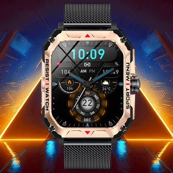 LIGE 2023 Мужские умные часы для спорта на открытом воздухе с Bluetooth-вызовом, фитнес-смарт-часы с 2,02-дюймовым HD-экраном, цифровые часы для телефонов Android, iOS