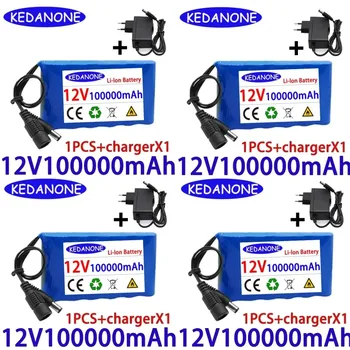 Paquete de batería de iones de litio recargable portátil, Super 12V, 100000mah, capacidad DC12,6 v, 40Ah, Monitor de cámara CCTV