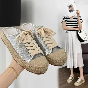 Xiaoxiangfeng 2023, Летняя Новая верхняя одежда с блестками, повседневная обувь Baotou на толстой подошве