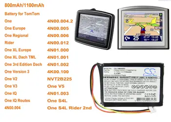 Аккумулятор OrangeYu 800mAh/1100mAh для TomTom One, Rider, V2, V3, IQ, V5, S4L, 3rd Edition Dach