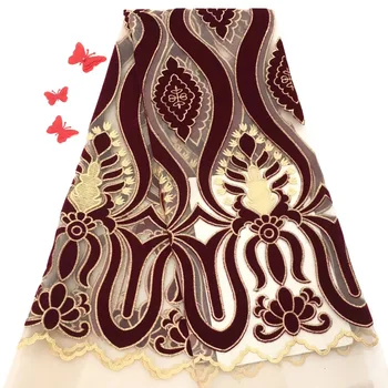 Бесплатная Доставка Африканская Французская Кружевная ткань Высококачественный Африканский Тюль Кружевная Ткань для свадьбы гипюровое кружево RF14