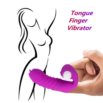 Вибратор для взрослых с пальчиковым рукавом для женщин, секс-игрушка для стимуляции точки G, клитора, Массажер для облизывания языка, Мастурбатор для флирта пары