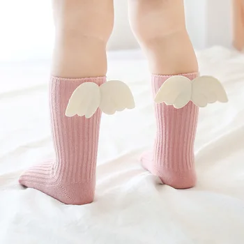 Детские Гетры для маленьких девочек, носки до колена с лисой, хлопковые милые носки, весенняя одежда для мальчиков, унисекс, носки с героями мультфильмов для малышей