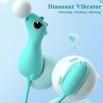 Динозавр Секс-Игрушки 3В1 вибратор для Женщин, Стимулирующий Клитор, Секс-Машина, Женская Вагина, Мастурбатор, Оргазм, Вибрирующее Яйцо, секс-игрушки