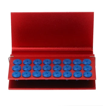 Коробка для дезинфекции зубов из алюминиевого сплава на 24 отверстия С силиконовыми прокладками, держатель высокоскоростных игольчатых боров, Автоклавируемые стоматологические материалы