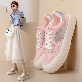 Модное Корейское издание Little White Shoes 2023 Осень Новая студенческая серия настольной обуви Повседневная спортивная Удобная дышащая обувь