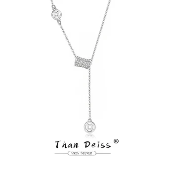 Национальный Модный классический дизайн, ожерелье с кисточкой из серебра 925 пробы, полый цилиндрический кулон, ювелирный подарок в китайском стиле