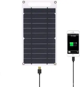 Небольшая портативная солнечная панель мощностью 30 Вт, фотоэлектрическая система зарядки мобильного телефона, наружный аварийный источник es solares