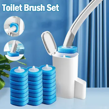 Одноразовая щетка для унитаза с чистящей жидкостью, настенный чистящий инструмент для ванной Комнаты, Сменная головка щетки, туалетные принадлежности