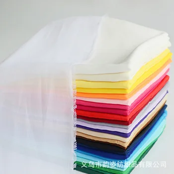 Однотонная шифоновая ткань из 100% полиэстера высокой плотности, ткань для юбок периода Hanfu, Ткань для летних платьев на подкладке