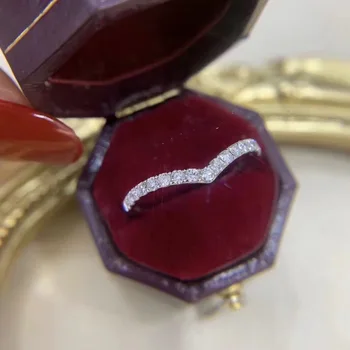Оригинальные простые наборы колец для пальцев из стерлингового серебра 925 пробы с каплей воды, имитирующие Бриллиантовое Обручальное Тонкое кольцо, Женские украшения для девочек