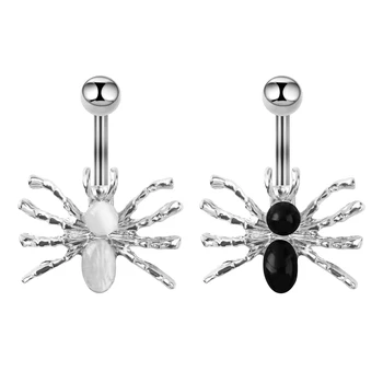 Популярный Европейский и американский Персонализированный гвоздь в виде паука-пупка, креативное кольцо в виде пупка и украшения для прокола пуговиц
