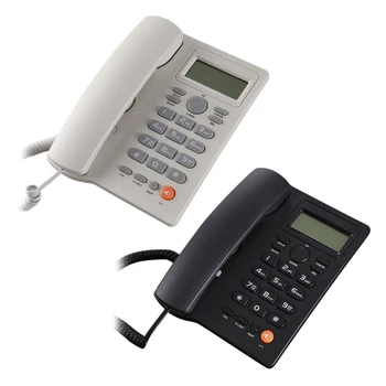 Проводной стационарный телефон K0AC, большой кнопочный домашний стационарный телефон для гостиничного бизнеса с ЖК-дисплеем KX-T2025