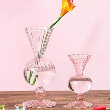 Прозрачная Прозрачная ваза, Геометрический цветок, бутылка для растений, горшок, центральное украшение для Новоселья, Домашняя гостиная, Домашнее Свадебное украшение.