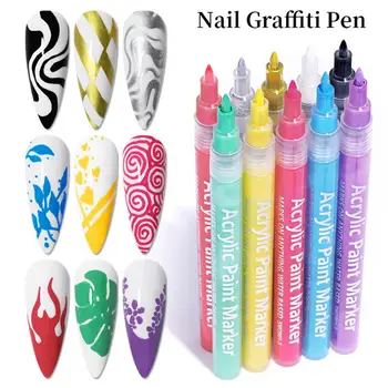 Ручка для рисования ногтей, практичная красочная ручка для дизайна ногтей, 3D абстрактные линии, ручка для граффити для начинающих