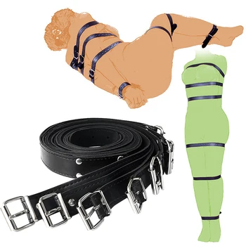 Сексуальный женский кожаный пояс для связывания SM, фетиш-ограничители, регулируемый ремень безопасности, веревка для связывания, секс-игрушки для взрослых для пар
