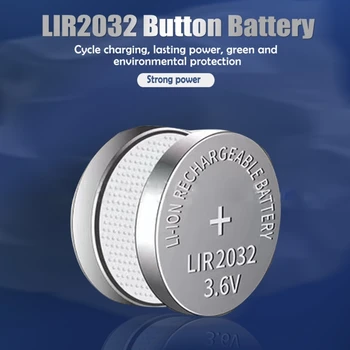 универсальная литиевая аккумуляторная батарея 2шт LIR2032 Подходит для различной бытовой электроники, часов, пультов дистанционного управления оптом