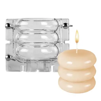 Цилиндрическая форма для ПК 3D Трехслойные формы для круглых цилиндров для свечей, мыла для ароматерапии, формы для изготовления гипсовой смолы своими руками, декор для форм