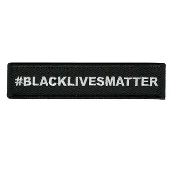 Черные нашивки Lives Matter, самоклеящийся значок справа для крючка для куртки и эмблема для кепок, рюкзаков, одежды, жилета, униформы, снаряжения и т.д.