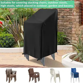 Чехол для уличной мебели, чехол для стула во внутреннем дворике, водонепроницаемый пылезащитный чехол, сумка для хранения, защитный чехол для садового стула Для наружного органайзера